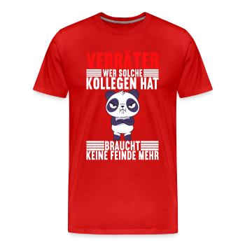 Abschiedsgeschenk Jobwechsel Kollege - Männer Premium Bio T-Shirt - Rot - Vorne - Damien (186cm)