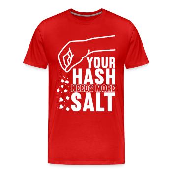 Programmer Programming Computer Scientist 7w - Men's Premium Organic T-Shirt - red - Front - Damien (186cm)