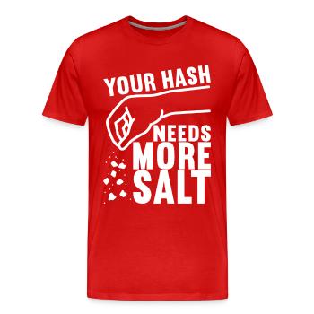 Programmers Programming Computer Scientists - Men's Premium Organic T-Shirt - red - Front - Damien (186cm)