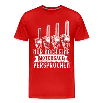 Holzfäller Förster - Männer Premium Bio T-Shirt - Rot - Vorne - Damien (186cm)