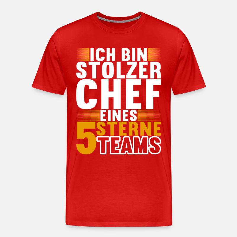 Abteilungsleiter Chef - Männer Premium Bio T-Shirt - Rot
