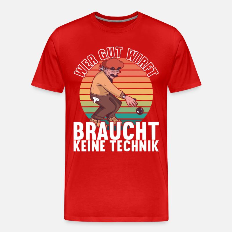 Boule Petanque - Männer Premium Bio T-Shirt - Rot
