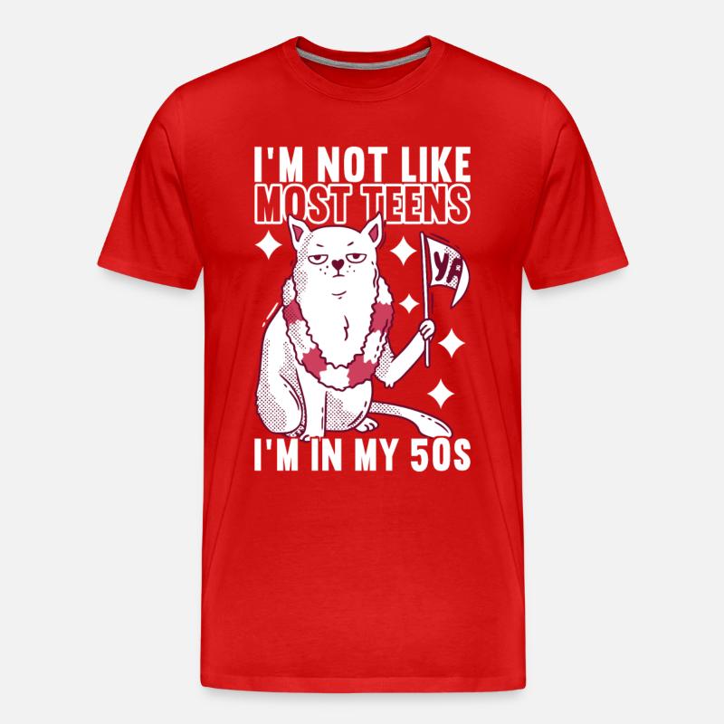 Grumpy Birthday - Männer Premium Bio T-Shirt - Rot