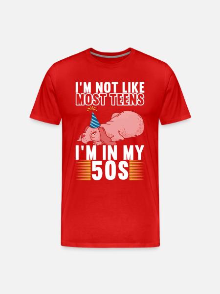 Grumpy Birthday - Männer Premium Bio T-Shirt - Rot