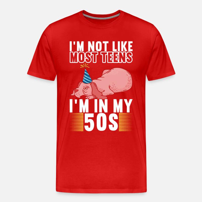 Grumpy Birthday - Männer Premium Bio T-Shirt - Rot