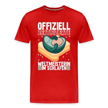 Avocado Toast - Männer Premium Bio T-Shirt - Rot - Vorne - Damien (186cm)