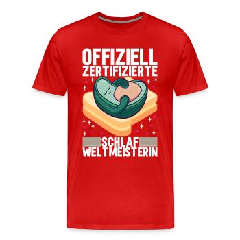 Avocado Toast - Männer Premium Bio T-Shirt - Rot - Vorne - Damien (186cm)