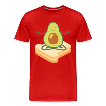 Avocado Toast - Männer Premium Bio T-Shirt - Rot - Vorne - Damien (186cm)