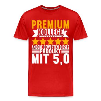 Abschiedsgeschenk Jobwechsel Kollege - Männer Premium Bio T-Shirt - Rot - Vorne - Damien (186cm)