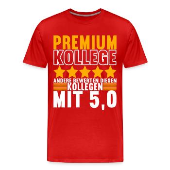 Abschiedsgeschenk Jobwechsel Kollege - Männer Premium Bio T-Shirt - Rot - Vorne - Damien (186cm)
