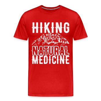 Randonnée Alpinisme Alpinistes - T-shirt bio Premium Homme - rouge - Devant - Damien (186cm)