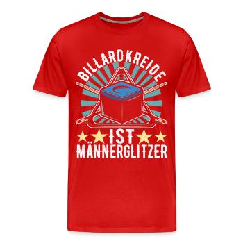 Pool Billard - Männer Premium Bio T-Shirt - Rot - Vorne - Damien (186cm)
