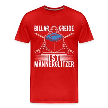 Pool Billard - Männer Premium Bio T-Shirt - Rot - Vorne - Damien (186cm)