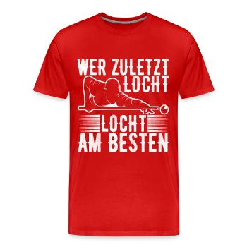 Pool Billard - Männer Premium Bio T-Shirt - Rot - Vorne - Damien (186cm)