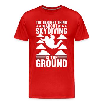 Parachute Skydiving - Men's Premium Organic T-Shirt - red - Front - Damien (186cm)
