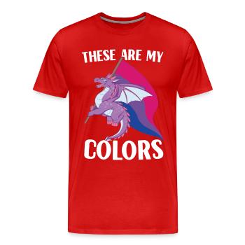 Bisexuels LGBTQ - T-shirt bio Premium Homme - rouge - Devant - Damien (186cm)