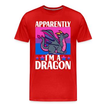 Bisexuels LGBTQ - T-shirt bio Premium Homme - rouge - Devant - Damien (186cm)