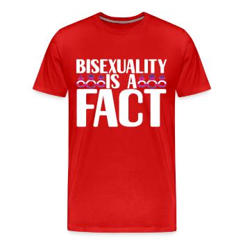 Bisexuels LGBTQ - T-shirt bio Premium Homme - rouge - Devant - Damien (186cm)