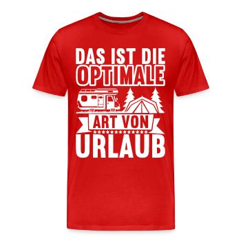 Camping Wohnmobil - Männer Premium Bio T-Shirt - Rot - Vorne - Damien (186cm)