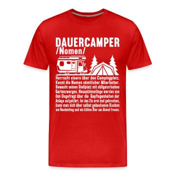 Camping Wohnmobil - Männer Premium Bio T-Shirt - Rot - Vorne - Damien (186cm)