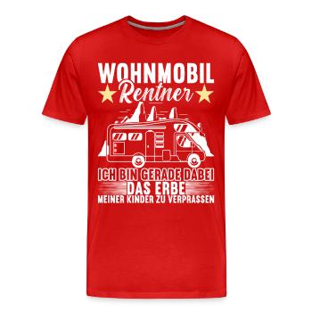 Camping Wohnmobil - Männer Premium Bio T-Shirt - Rot - Vorne - Damien (186cm)