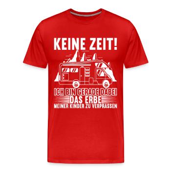 Camping Wohnmobil - Männer Premium Bio T-Shirt - Rot - Vorne - Damien (186cm)