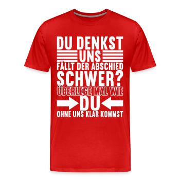 Abschiedsgeschenk Jobwechsel Kollege - Männer Premium Bio T-Shirt - Rot - Vorne - Damien (186cm)