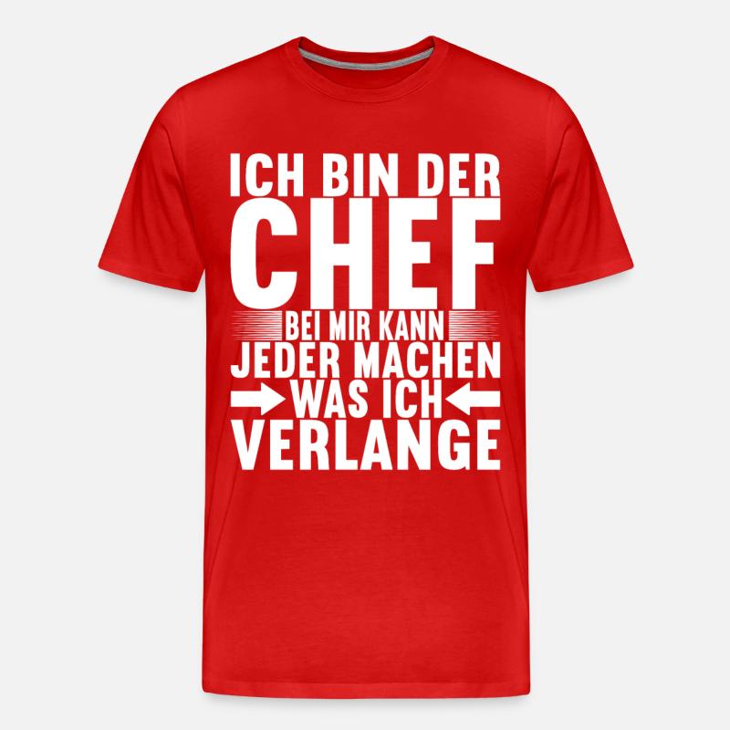 Abteilungsleiter Chef - Männer Premium Bio T-Shirt - Rot