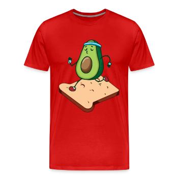 Avocado Toast - Männer Premium Bio T-Shirt - Rot - Vorne - Damien (186cm)