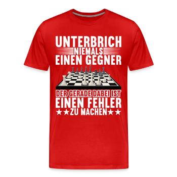 Schach Schachspieler - Männer Premium Bio T-Shirt - Rot - Vorne - Damien (186cm)