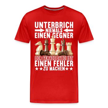 Schach Schachspieler - Männer Premium Bio T-Shirt - Rot - Vorne - Damien (186cm)