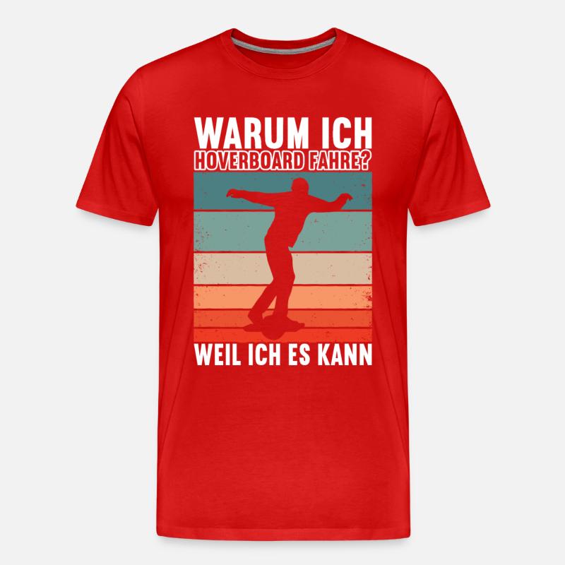 Hoverboard Skating - Männer Premium Bio T-Shirt - Rot