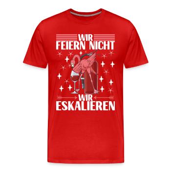 Saufen Party Alkohol Wein - Männer Premium Bio T-Shirt - Rot - Vorne - Damien (186cm)