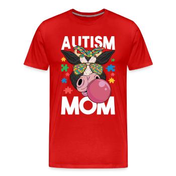 Autisme autistique Mère autiste - T-shirt bio Premium Homme - rouge - Devant - Damien (186cm)