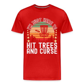 Disc Golf Disc Golfer - Männer Premium Bio T-Shirt - Rot - Vorne - Damien (186cm)