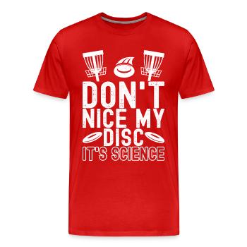 Disc Golf Disc Golfer - Männer Premium Bio T-Shirt - Rot - Vorne - Damien (186cm)