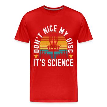 Disc Golf Disc Golfer - Männer Premium Bio T-Shirt - Rot - Vorne - Damien (186cm)