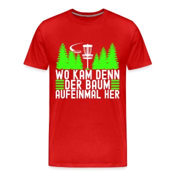 Disc Golf Disc Golfer - Männer Premium Bio T-Shirt - Rot - Vorne - Damien (186cm)