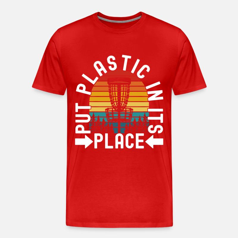 Disc Golf Disc Golfer - Männer Premium Bio T-Shirt - Rot
