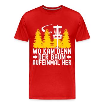 Disc Golf Disc Golfer - Männer Premium Bio T-Shirt - Rot - Vorne - Damien (186cm)