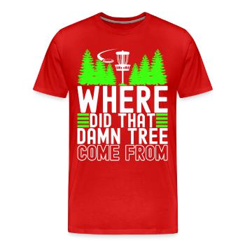 Disc Golf Disc Golfer - Männer Premium Bio T-Shirt - Rot - Vorne - Damien (186cm)
