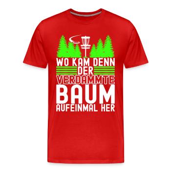 Disc Golf Disc Golfer - Männer Premium Bio T-Shirt - Rot - Vorne - Damien (186cm)