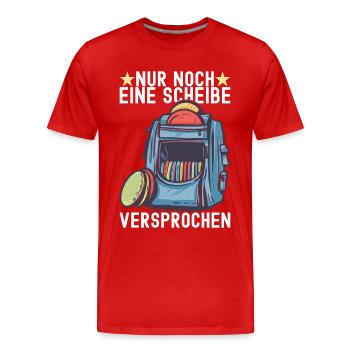 Disc Golf Disc Golfer - Männer Premium Bio T-Shirt - Rot - Vorne - Damien (186cm)