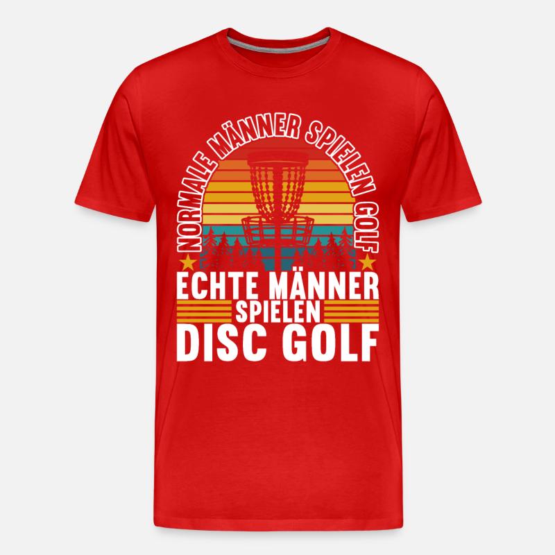 Disc Golf Disc Golfer - Männer Premium Bio T-Shirt - Rot