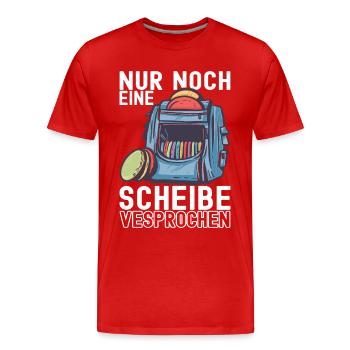 Disc Golf Disc Golfer - Männer Premium Bio T-Shirt - Rot - Vorne - Damien (186cm)