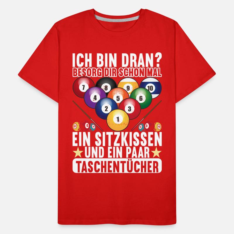 Pool Billard Billardspieler Pooltisch Männer Premium Bio T-Shirt