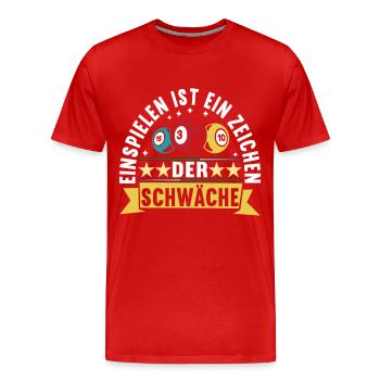 Pool Billard Billardspieler Pooltisch - Männer Premium Bio T-Shirt - Rot - Vorne - Damien (186cm)
