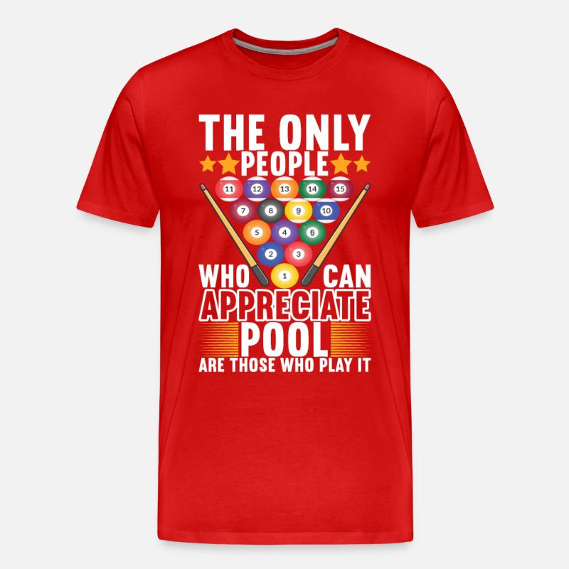 Pool Billiards Billiards Pool Table - Men's Premium Organic T-Shirt - red