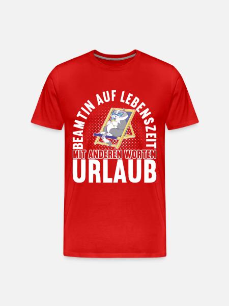 Beamter Beamtin Verbeamtung - Männer Premium Bio T-Shirt - Rot