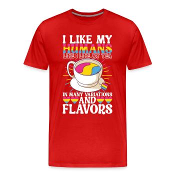 LGBTQ Pansexual - Men's Premium Organic T-Shirt - red - Front - Damien (186cm)